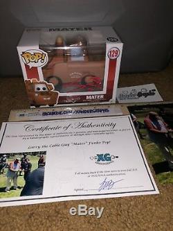 (1) Larry The Cable Guy Tow Mater Cars Signed Autographed Funko Pop! #129-coa