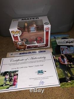 (1) Larry The Cable Guy Tow Mater Cars Signed Autographed Funko Pop! #129-coa