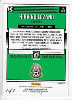 2018-19 Panini Donruss Optic #149 Hirving Lozano Gold Vinyl Auto 1/1 Mexico