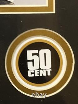 50 cent Signed Autographed Vinyl Cover Collage Framed JSA COA