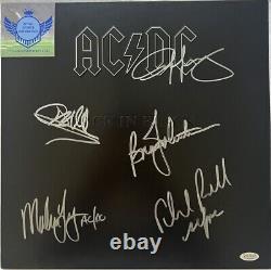 AC/DC Authentic Rare Hand Signed Autographed LP Record with COA