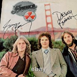 AMERICA JSA Signed Autograph Hearts Record Album Vinyl Beckley & Bunnell