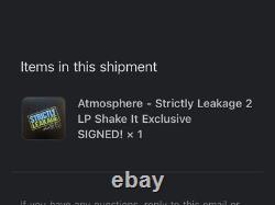 ATMOSPHERE Strictly Leakage 2LP Vinyl Signed Autographed Exclusive SHIPS FAST