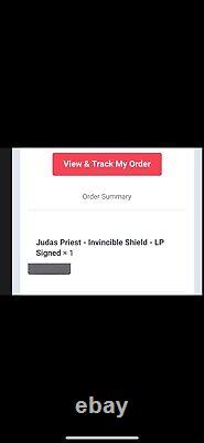 AUTOGRAPHED SIGNED Judas Priest Invincible Shield Purple Color Vinyl LP Pre-Sale