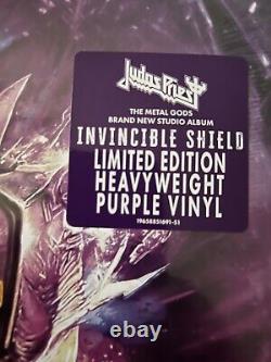 AUTOGRAPHED SIGNED Judas Priest Invincible Shield Purple Vinyl LP SEALED NEW