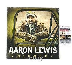 Aaron Lewis Rare Signed Sinner 1st Press Vinyl LP Record JSA Autographed Staind