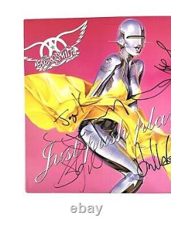 Aerosmith Band Signed Autographed Just Push Play Vinyl Record JSA Letter COA