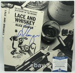 Alice Cooper Signed Autographed Lace Whiskey Record Vinyl Album Beckett Bas Coa