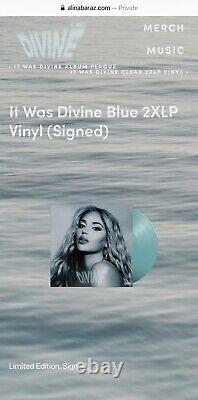 Alina Baraz It Was Devine 2LP Blue Vinyl Signed Autographed JSA COA