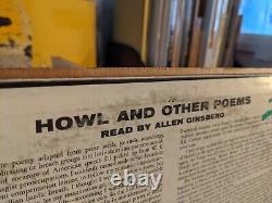 Allen Ginsberg Signed Howl and Other Poems LP Reissue 1976 Fantasy Records #Beat