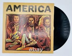 America Signed Autographed Self Titled Vinyl LP Record
