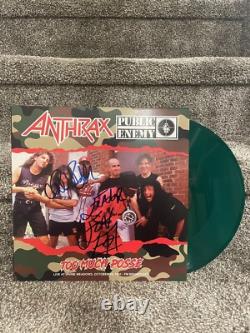 Anthrax & Public Enemy Signed Autographed To Much Posse LP Vinyl Charlie Flavex2