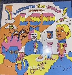 Autographed By Sia Labrinth, Sia & Diplo Present. Lsd Signed Sia
