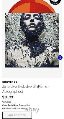 Autographed Converge Jane Live 2LP Ltd 50 Signed Jacob Bannon PRESALE
