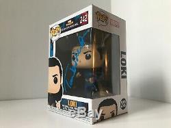 Autographed Funko Pop Marvel Thor Ragnarok Loki Tom Hiddleston