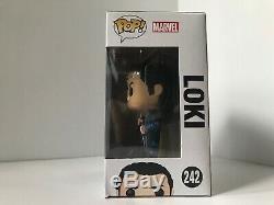 Autographed Funko Pop Marvel Thor Ragnarok Loki Tom Hiddleston