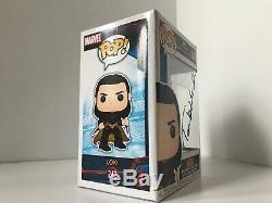 Autographed Funko Pop Marvel Thor Ragnarok Loki Tom Hiddleston