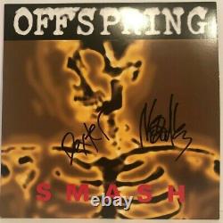 Autographed Offspring Dexter Holland and Noodles signed Smash Vinyl LP JSA cert