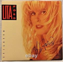 Autographed/Signed Lita Ford (The Runaways) Stiletto Vinyl