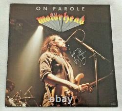 Autographed/Signed Motörhead On Parole Vinyl Lemmy Kilmister