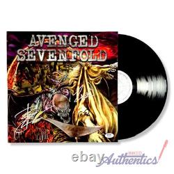 Avenged Sevenfold Signed Autographed Vinyl LP City of Evil PSA/DNA Authentic