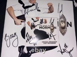 BOOK OF MORMON RANNELLS JAMES O'MALLEY Josh Gad CAST SIGNED Autographed Vinyl LP
