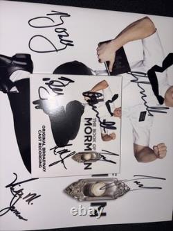 BOOK OF MORMON RANNELLS JAMES O'MALLEY Josh Gad CAST SIGNED Autographed Vinyl LP