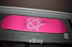 Bam Margera HIM Ville Valo SIGNED Heartagram Skateboard Deck BAS COA vinyl cd