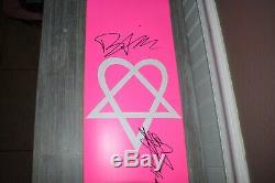 Bam Margera HIM Ville Valo SIGNED Heartagram Skateboard Deck BAS COA vinyl cd