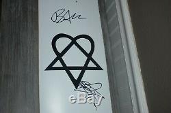 Bam Margera HIM Ville Valo SIGNED Heartagram Skateboard Deck BAS COA vinyl cd