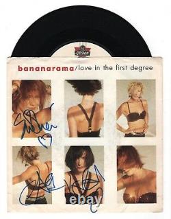 Bananarama SIGNED Love In The First Degree 7 Vinyl COA 3 members autographed