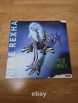 Bebe Rexha Better Mistakes Autographed Signed Vinyl LP Beckett BAS COA Singer