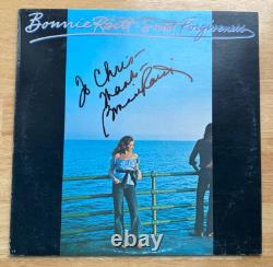 Bonnie Raitt Signed Autographed Sweet Forgiveness Vinyl Record Album To Chris