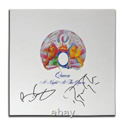 Brian May Roger Taylor Signed Queen A NIGHT AT THE OPERA Autographed Vinyl Album