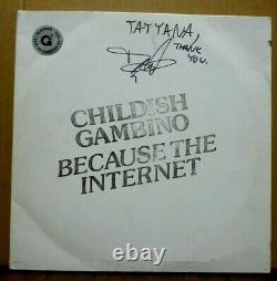 CHILDISH GAMBINO Because The Internet 2-LP SIGNED/AUTOGRAPHED! Red Vinyl