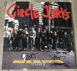 CIRCLE JERKS SIGNED WILD IN THE STREETS VINYL ALBUM KEITH MORRIS +1 wEXACT PROOF