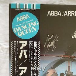 COA ABBA AUTOGRAPH DSP-5102 VINYL LP OBI JAPAN Signed Agnetha FAltskog
