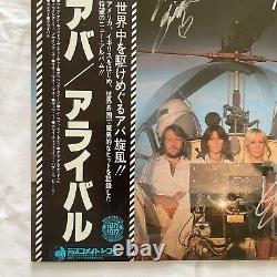 COA ABBA AUTOGRAPH DSP-5102 VINYL LP OBI JAPAN Signed Agnetha FAltskog