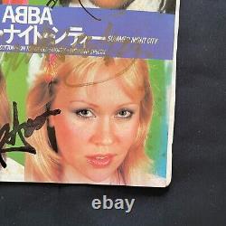 COA AUTOGRAPH ABBA VINYL EP JAPAN Signed FIRST