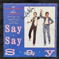 COA AUTOGRAPH Michael Jackson Paul McCartney VINYL LP OBI JAPAN Signed