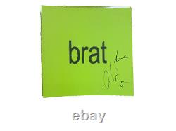Charli XCX BRAT Clear Pink Splattered VINYL LP + SIGNED PERSONALISED ART CARD