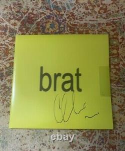 Charli XCX Brat HAND SIGNED PRINT Clear Pink Splatter Vinyl In Hand
