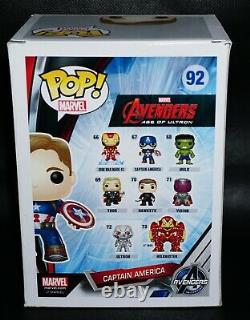 Chris Evans Signed Captain America Unmasked Age of Ultron Funko POP JSA PSA