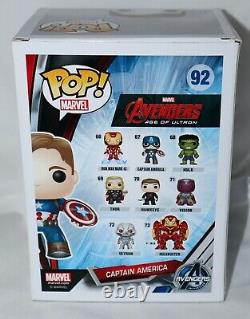 Chris Evans Signed Captain America Unmasked Avengers Age of Ultron Funko POP JSA