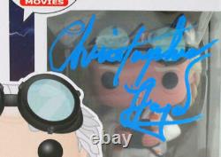 Christopher Lloyd Autographed Funko Pop! #50 Dr. Emmett Brown JSA Blue