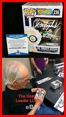 Christopher Lloyd Signed Doc Brown Back To Future Autograph Funko POP BAS PSA