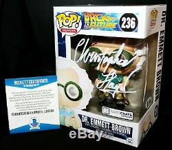 Christopher Lloyd Signed Doc Brown Back To Future Autograph Funko POP BAS PSA