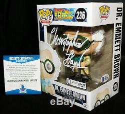 Christopher Lloyd Signed Doc Brown Back To Future Autograph Funko POP BAS PSA