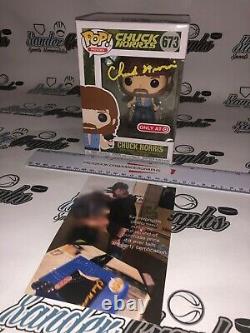 Chuck Norris Signed Autographed Funko Pop Invasion USA Lone Wolf-beckett Bas Coa