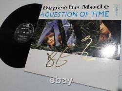 DEPECHE FASHION Autograph DAVE GAHAN Vinyl A QUESTION OF TIME Signed Live Concert